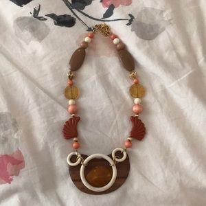 Tarina Tarantino wood gold wings necklace